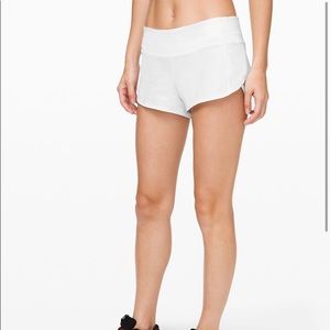 NBW LULULEMON speed up short in white 2.5”
